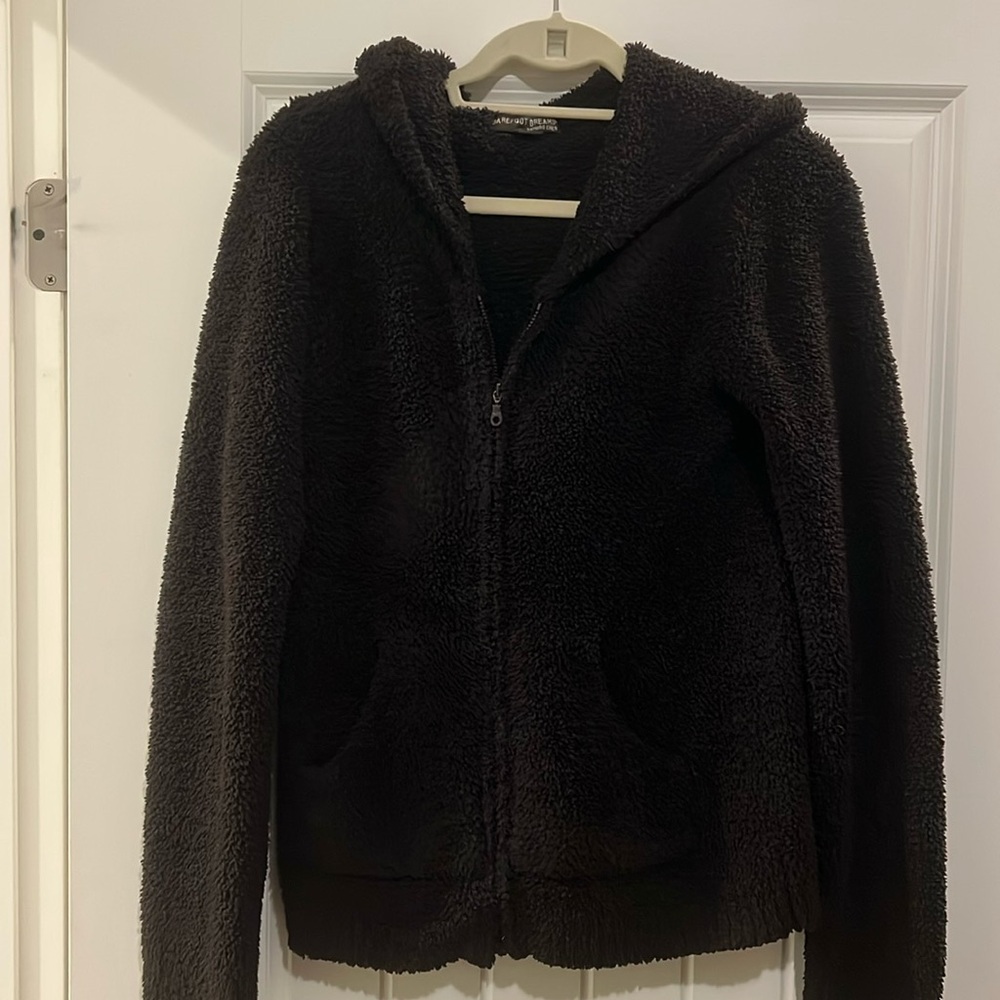 Barefoot Dreams Chocolate Brown Zip Up Hoodie Jacket